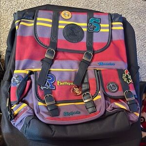 Hogwarts House Striped Backpack - Red and Black